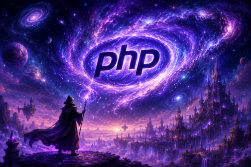 a php logo in the galaxy